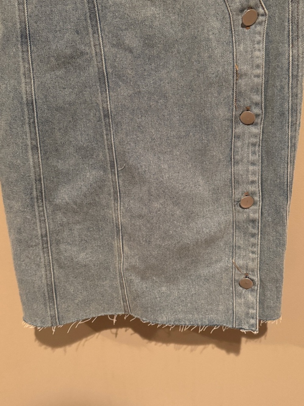 VICI Light Blue Sleeveless Denim Wrap-Style Dress - Picture 3 of 4